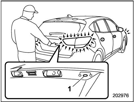 Verrouillage avec le bouton de verrouillage arrière 