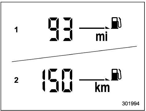 Distance de conduite avec le carburant restant