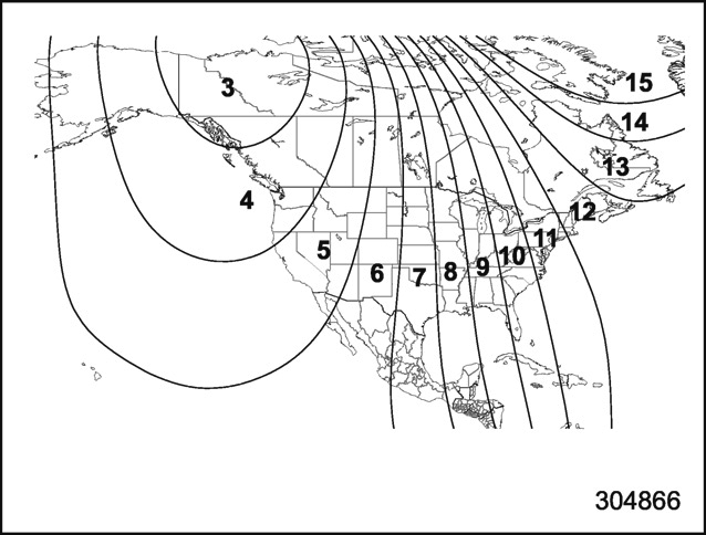 Zones d’étalonnage de la boussole