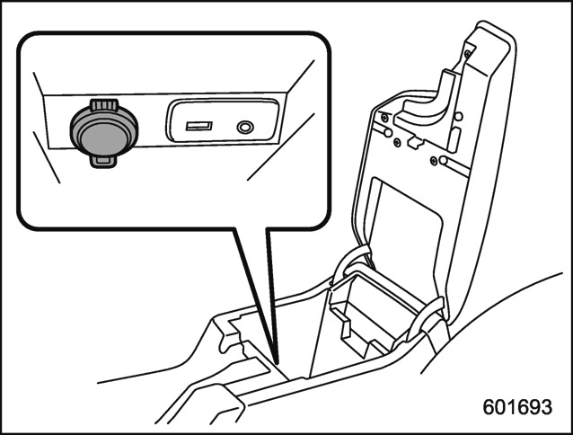 Prise de courant de la console centrale