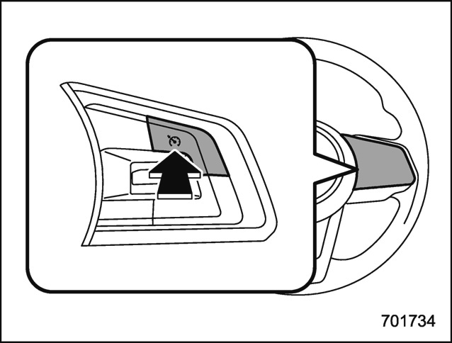 Bouton principal du régulateur de vitesse