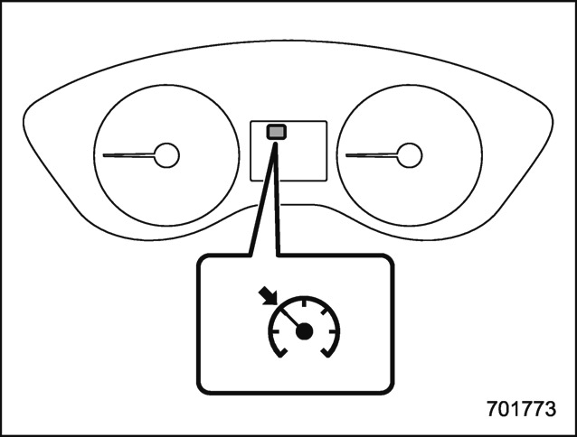 Témoin indicateur de régulateur de vitesse