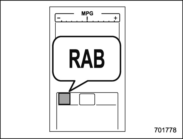 Indicateur d’avertissement RAB