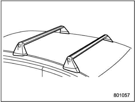 Moulure de toit et traverses (selon modèles)